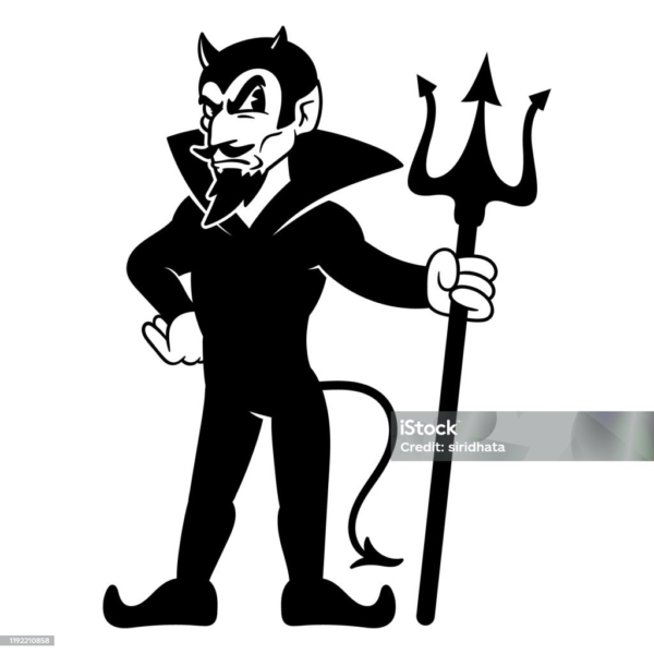 Cartoon Classic Devil Mascot Illustration
